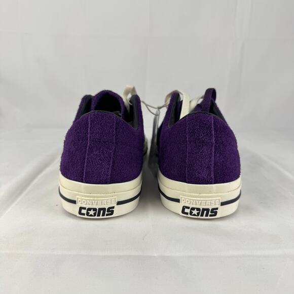 Converse One Star Low Top Unisex Sneakers Size 10.5 Purple Suede White Star Logo - Picture 9 of 15